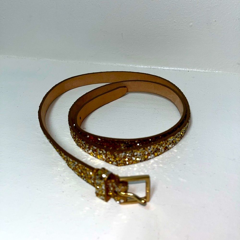 J. Crew Gold Sparkle Women's Belt